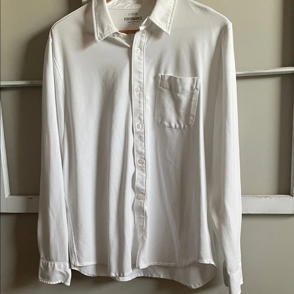 J. Crew White Casual Button Down Shirt